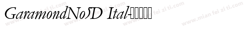 GaramondNo5D Ital字体转换